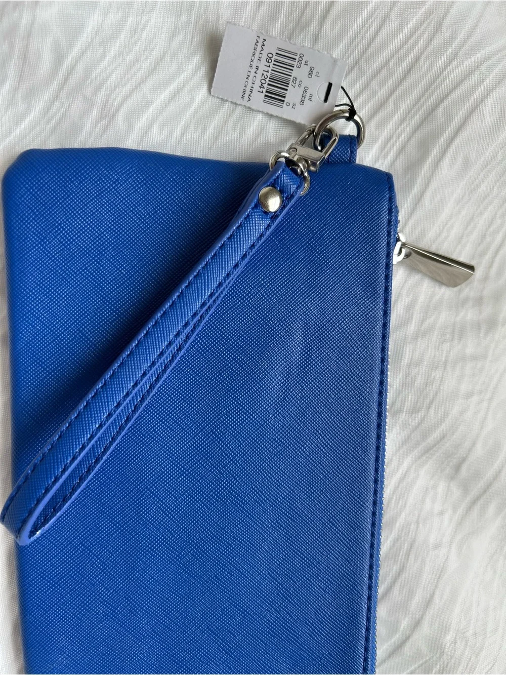 Express Blue Zip Wristlet Clutch